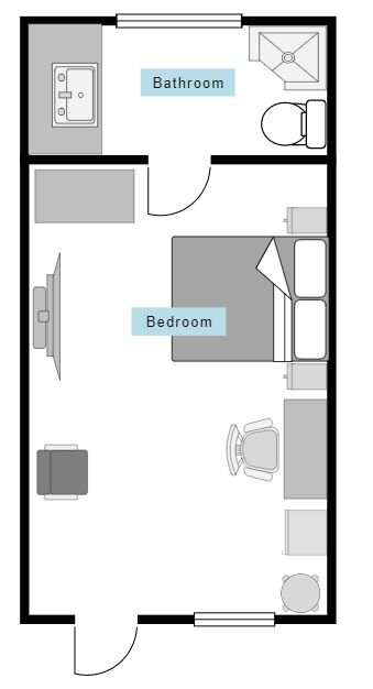 example room layouts include bedroom, closet, and bathroom 8 of 10