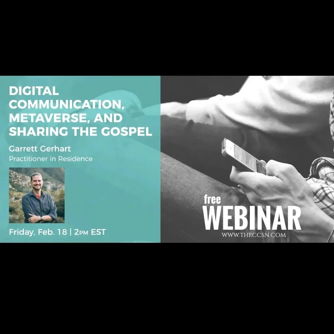 Next week I'll be hosting a live webinar with The Christianity and Communications Studies Network with @joshua_carman. RSVP at the #linkinstory