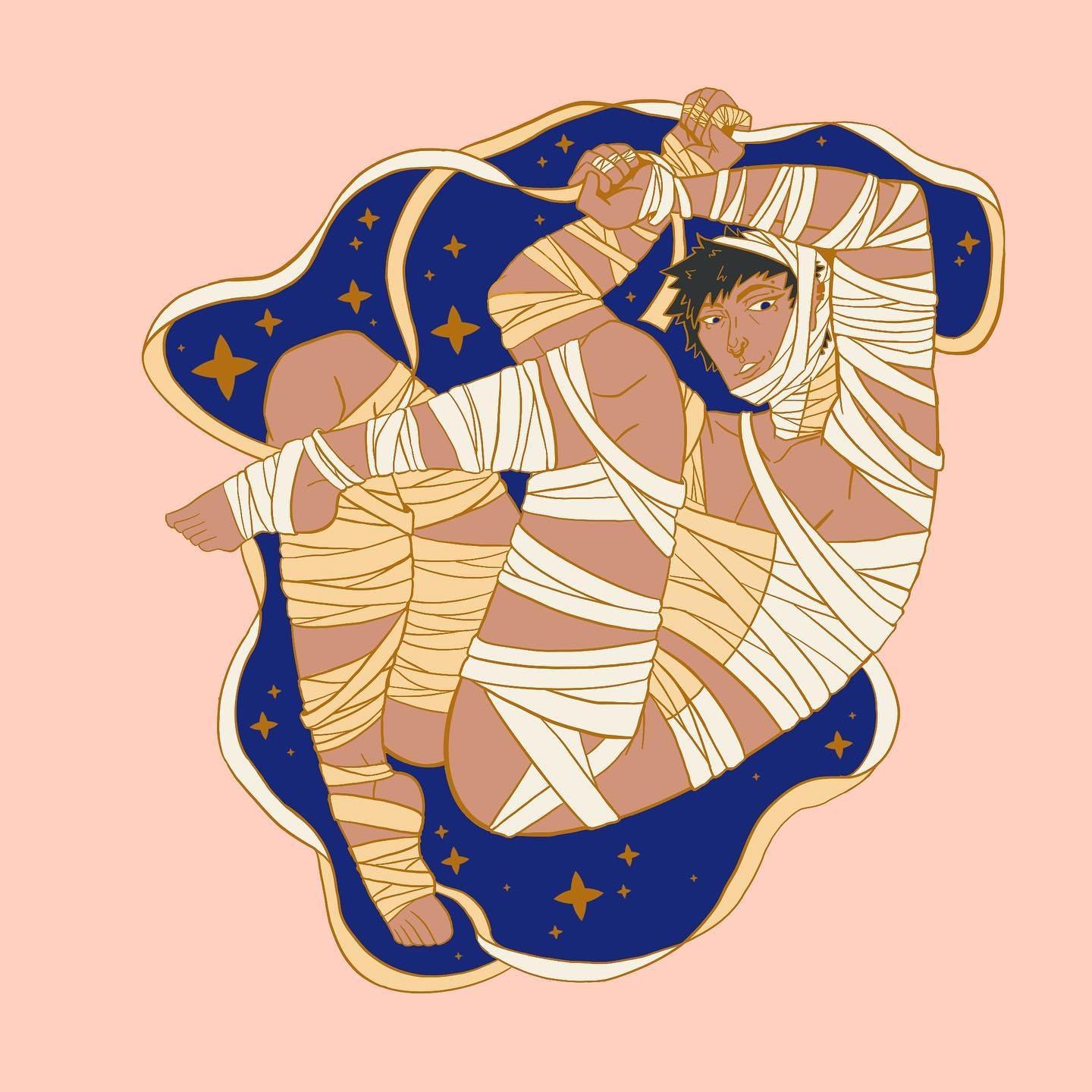 Hey ya&rsquo;ll, sorry for the radio silence over the weekend, I was dealing with some kinda stomach bug that had me ko&rsquo;d the last few days 😅 But on to more exciting news, here&rsquo;s a mummy pin design for my Monster Smash Kickstarter launch