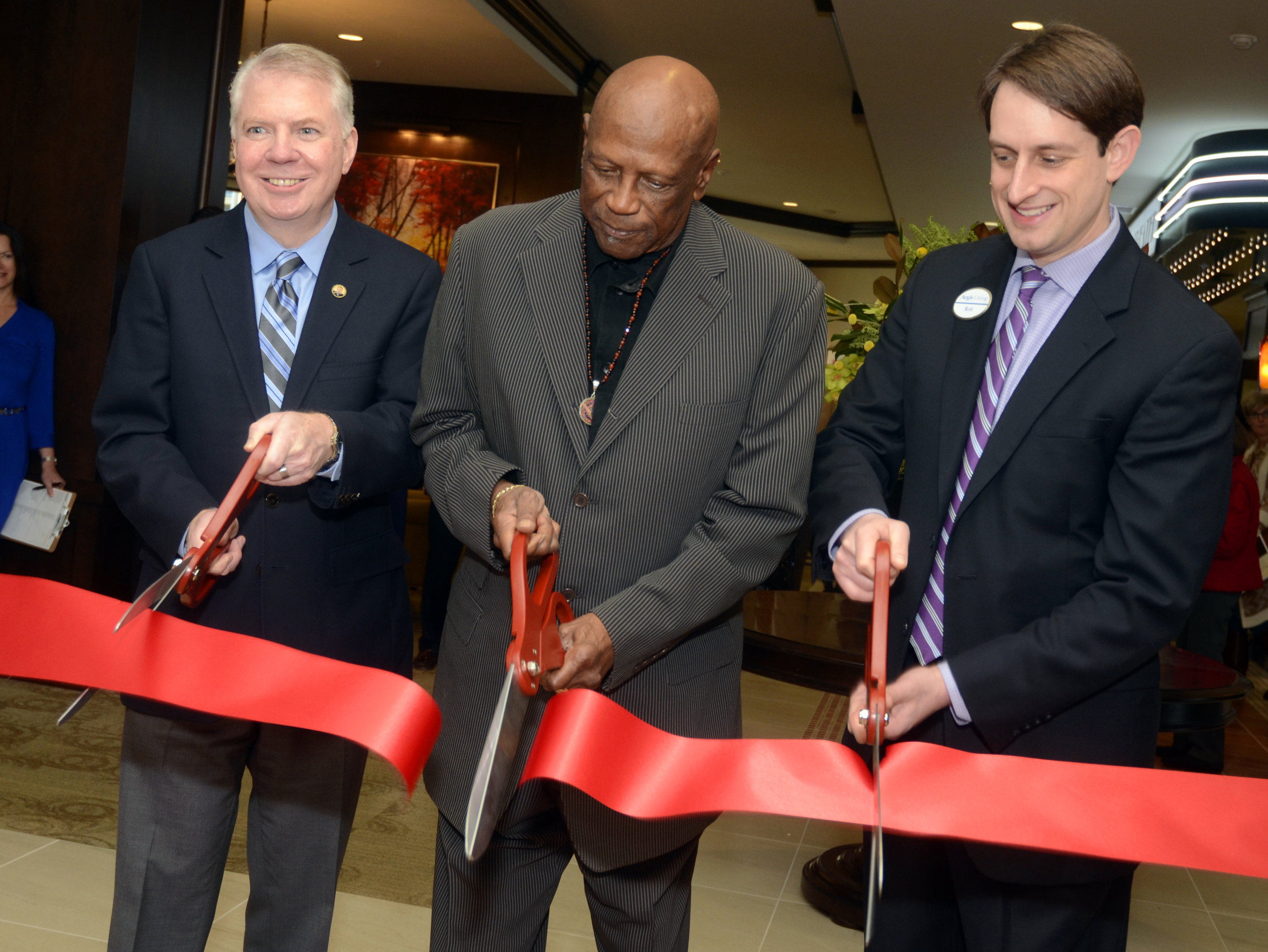  Ribbon cutting with Louis Gossett Jr. 
