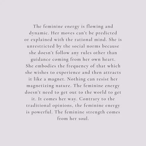 This has been my own deep inner work recently. It&rsquo;s been challenging. Have you started doing work with your feminine and masculine energy?

I&rsquo;m healing my own wounded masculine. The part of me that keeps pushing, creating unrealistic expe
