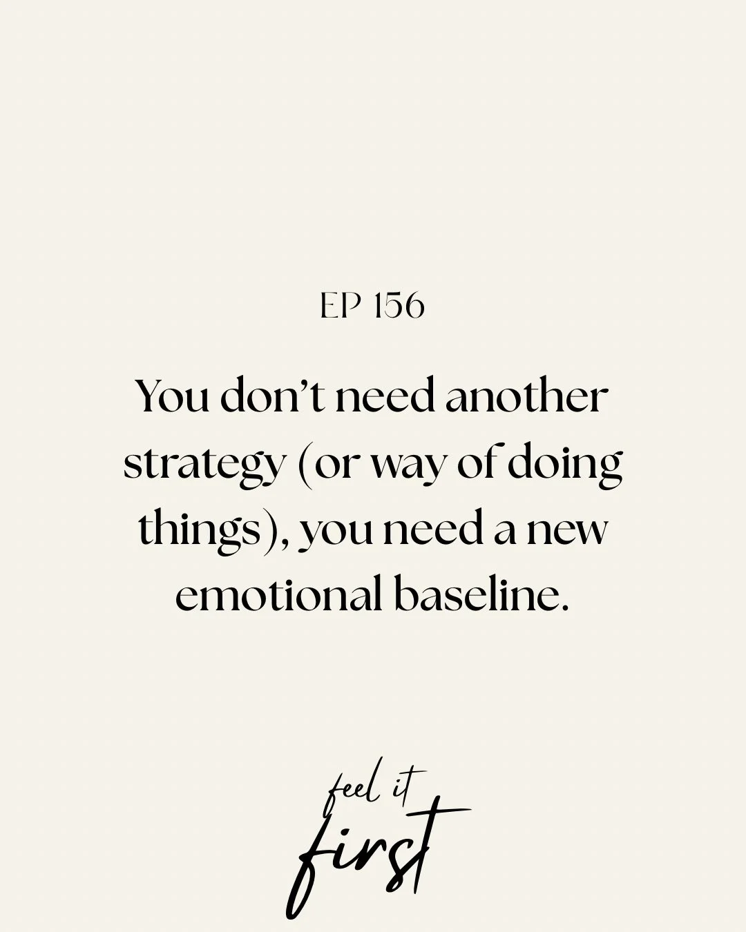 I know youre not the kind of person to do things by halves.
You&rsquo;re resourceful, methodical, and smart.

(Btw the Feel It First Experience waitlist is open! Make sure you&rsquo;re on it 😜)

You&rsquo;ve been focussed on creating more space in y