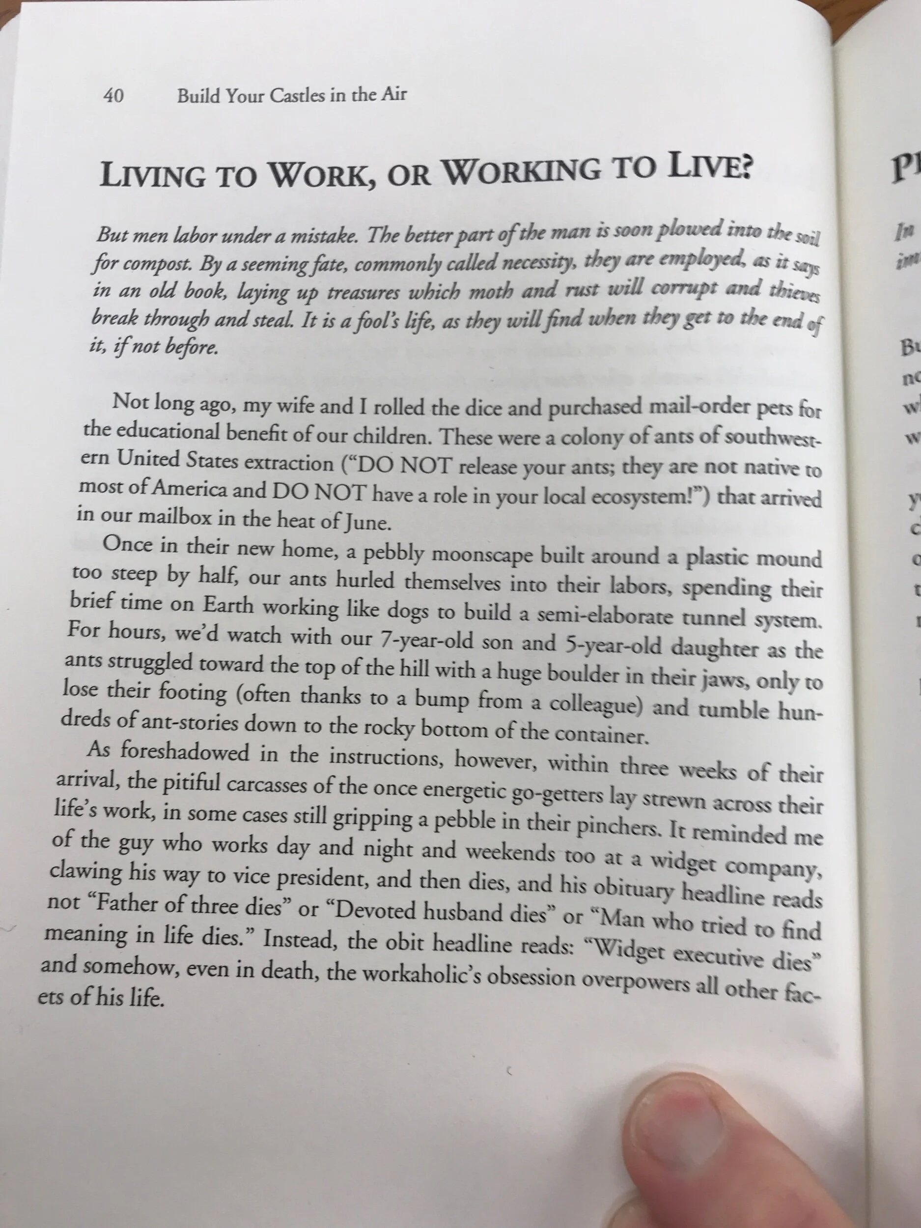 Living to work or working to live?
