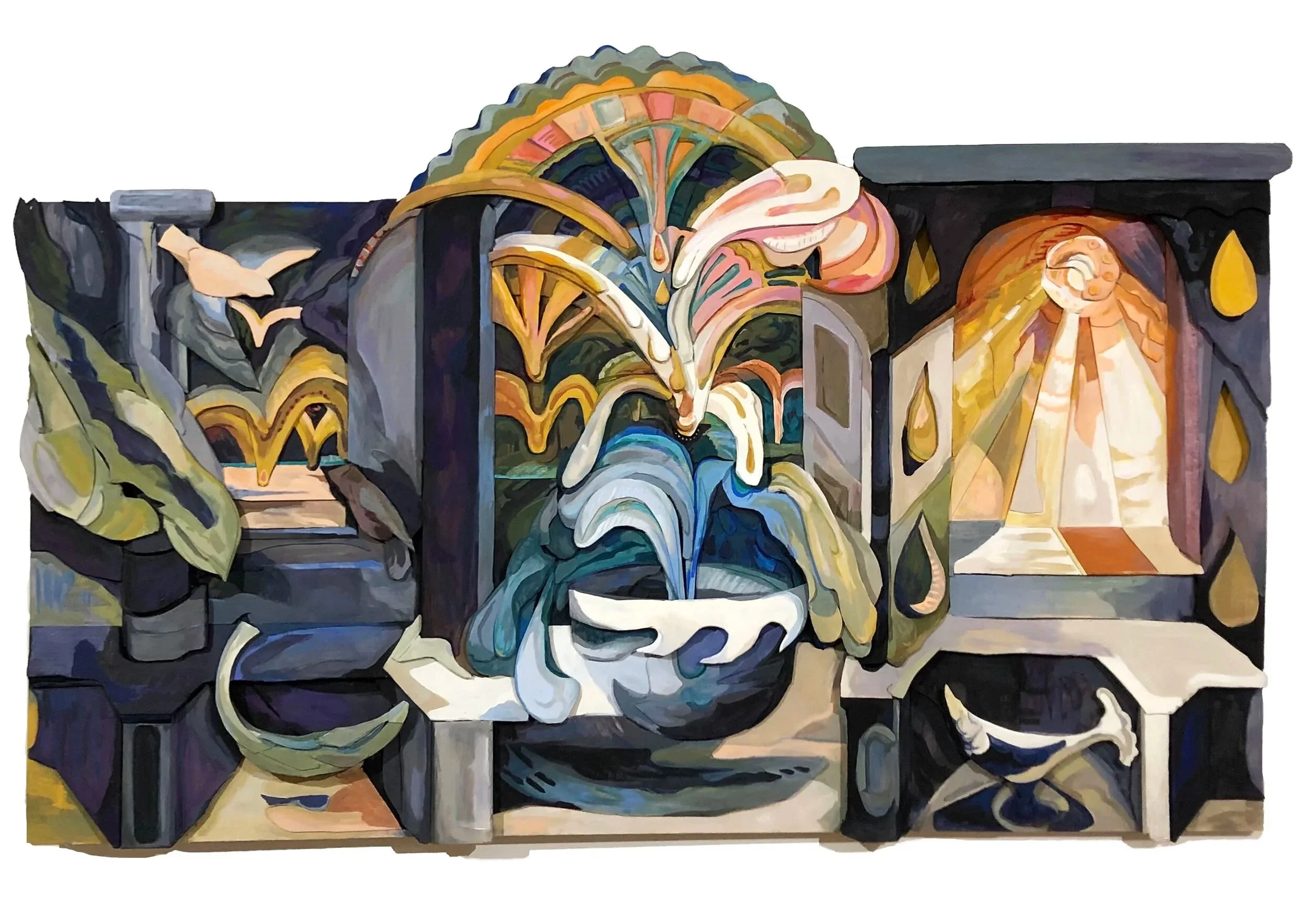    Arcade  , wood, Flashe paint, 4’x6’, 2020 