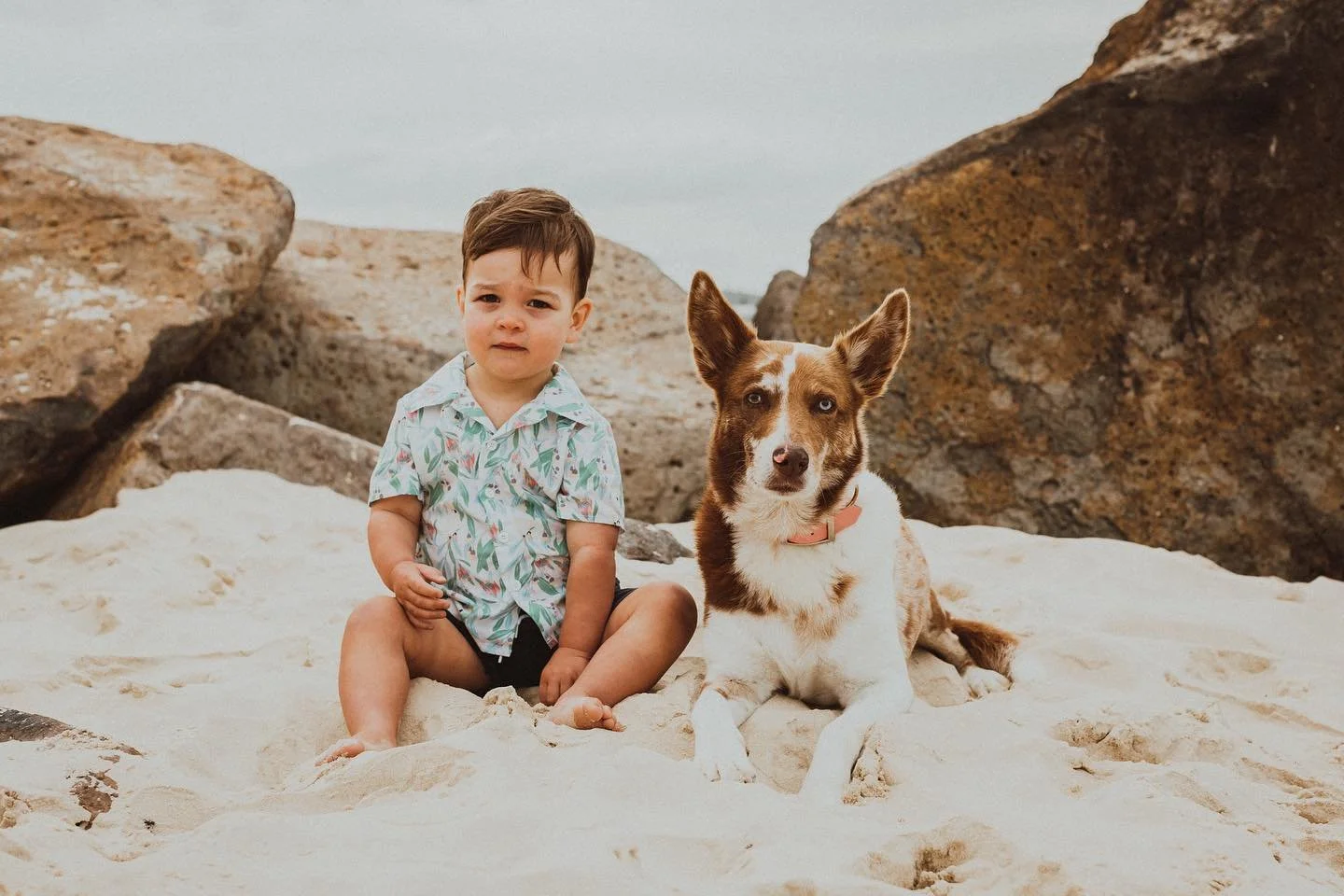 Best friends 🐾🧡

#familypet #dogsofinstagram #beach #babyboy littleman #goldcoast #shoot #family #moment #son #friendship