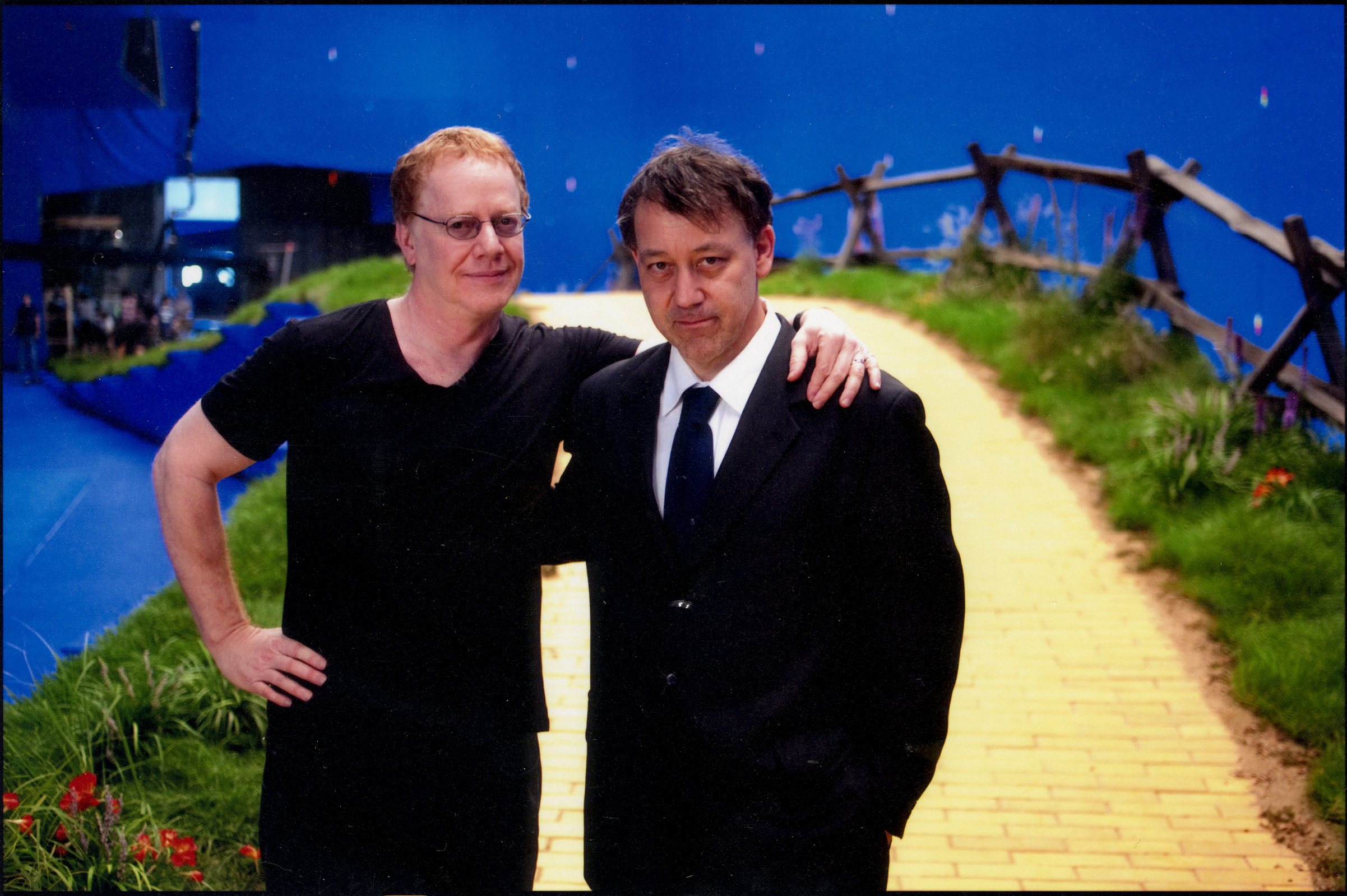 Sam Raimi and Danny Elfman on the set of Oz The Great and Powerful