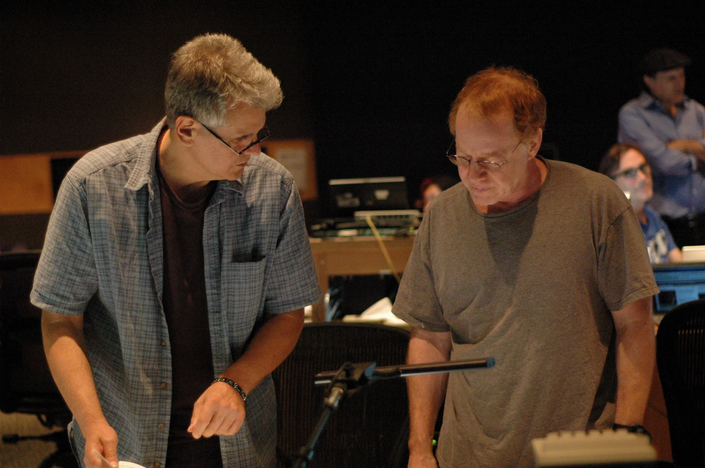 Steve Bartek and Danny Elfman at Wolfman Scoring Session (2009)