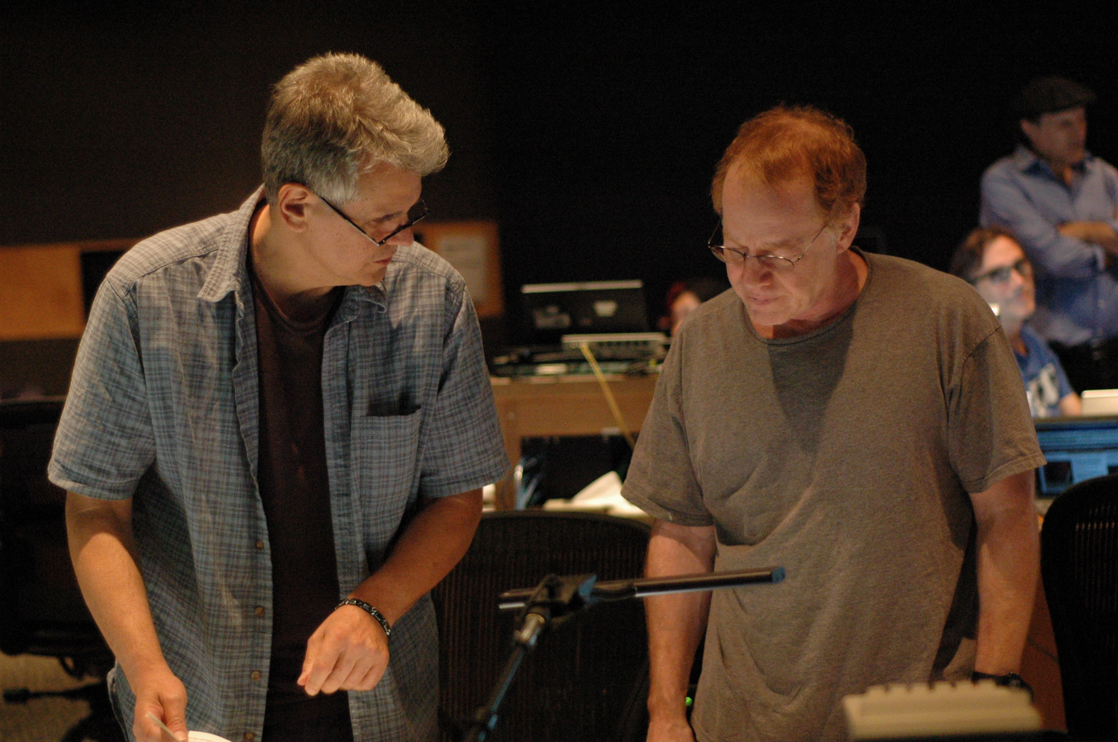 Steve Bartek and Danny Elfman at Wolfman Scoring Session (2009)