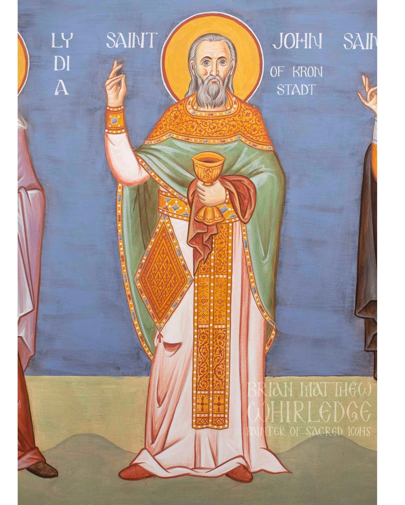 Saint John of Kronstadt. Mural at Saint Nicholas Antiochian Orthodox Church, Urbana, IL. 2025
.
.
.
Taking commissions. Prints available from @LegacyIcons. Link in bio. https://legacyicons.com/?ref=BRIANWHIRLEDGE
#Orthodox #icon #iconography #Orthodo