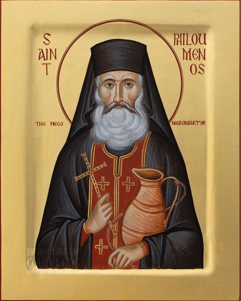 Saint Philoumenos was the caretaker of Jacob's Well, where the Lord conversed with Saint Photeini, the Samaritan woman (John 4). He faithfully protected this beloved well and important pilgrimage site until his martyrdom on November 29, 1979.
.
.
.
T