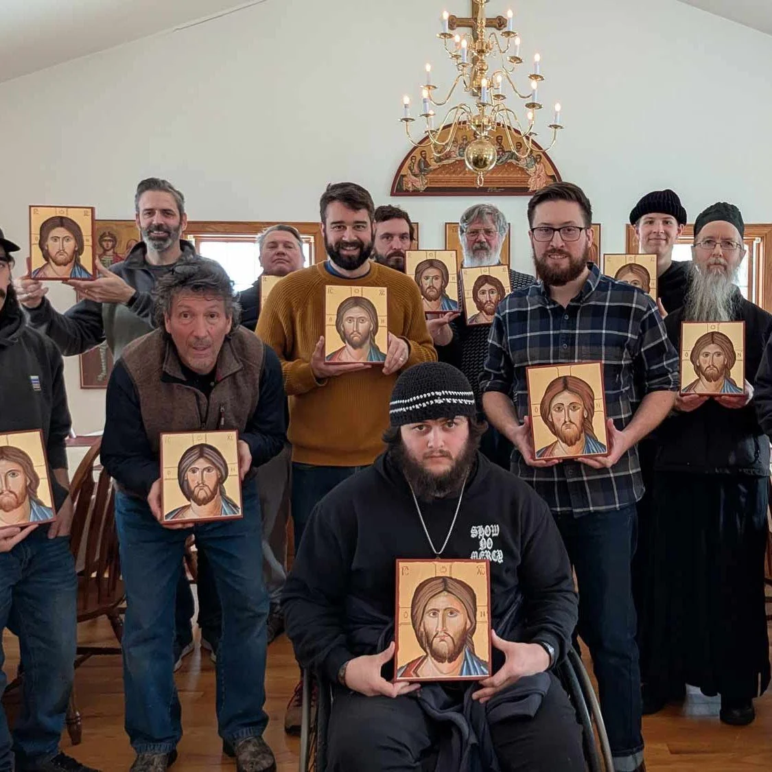 Join me for a workshop and pilgrimage at the beautiful Saint Gregory Palamas Greek Orthodox Monastery in Ohio in just under 2 weeks (January 19-23). There are still a handful of spots available. We'll paint this icon of the gaurdian angel in egg temp
