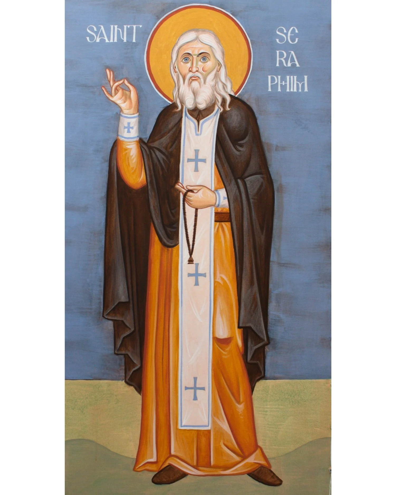 Saint Seraphim of Sarov. Mural at Saint Nicholas Antiochian Orthodox Church, Urbana, IL. 2025.
.
.
.

Taking commissions. Prints available from @LegacyIcons. https://legacyicons.com/?ref=BRIANWHIRLEDGE

#Orthodox #icon #iconography #OrthodoxChristian