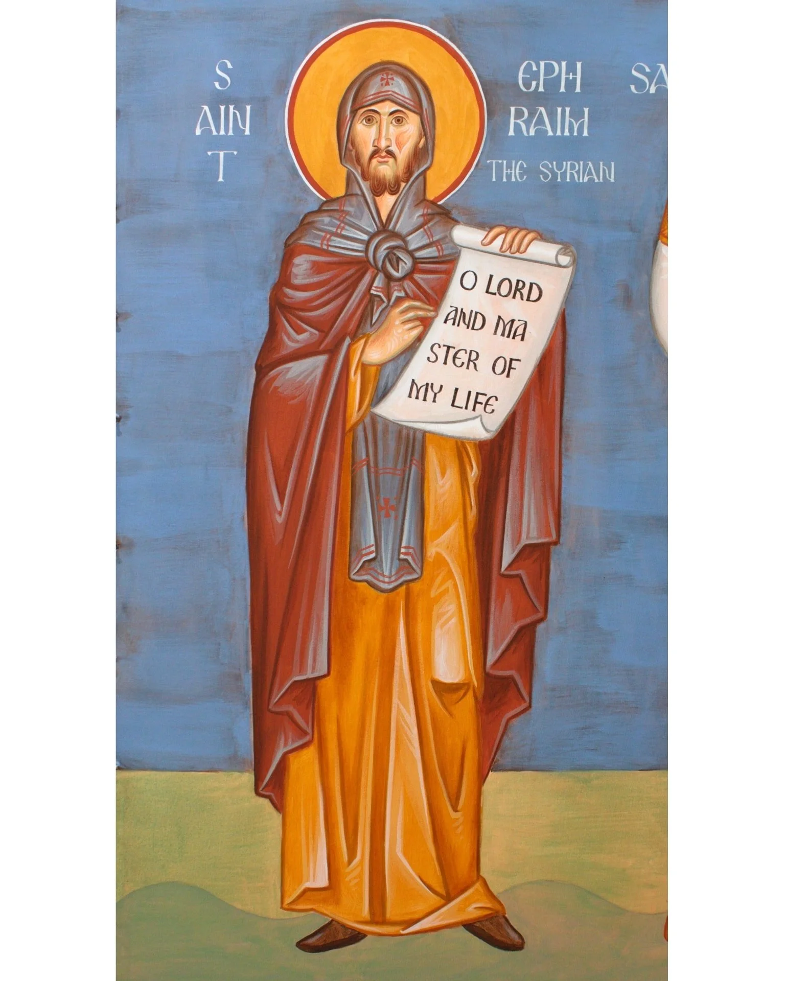 Saint Ephraim the Syrian. Mural at Saint Nicholas Antiochian Orthodox Church, Urbana, IL
.

.

.

Taking commissions. Prints available from @LegacyIcons. Link in bio. 

#Orthodox #icon #iconography #OrthodoxChristian #EasternOrthodox #OrthodoxIcon #B