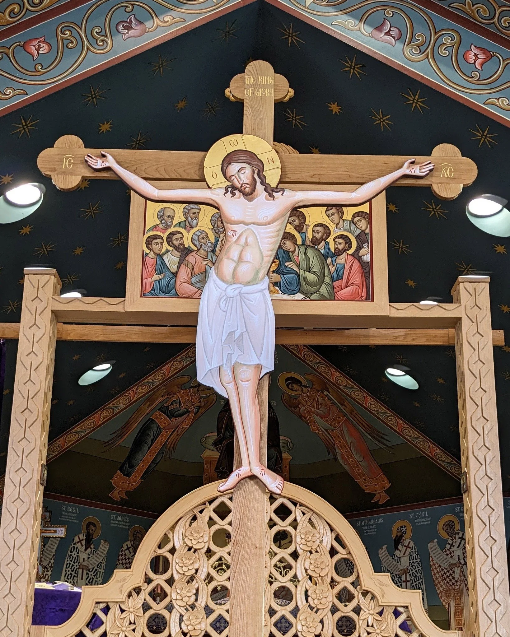 Before Thy Cross, we bow down in worship, O Master, and Thy holy Resurrection, we glorify.
.
Crucifix icons, egg tempera and gold on panel. Crosses by @kenthecarpenter 2024
St. Innocent Orthodox Church, Olmsted Falls, OH; Holy Trinity Orthodox Church