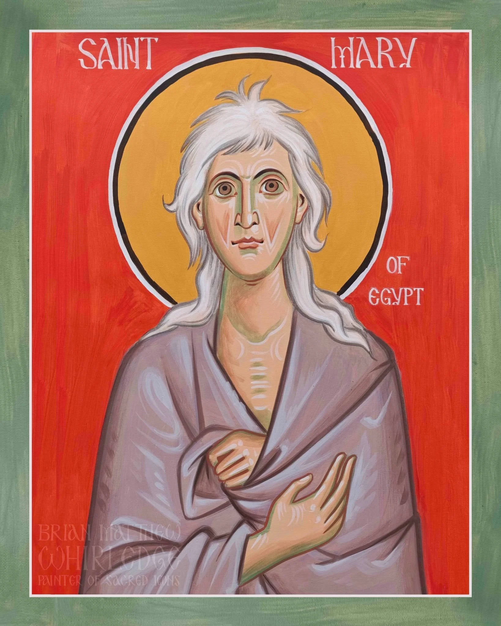 St. Mary of Egypt. Mural at St. Alexis Orthodox Church, Battle Ground, Indiana. 2026
.
.
.
Taking commissions. Prints available from @LegacyIcons. Link in bio. 
#Orthodox #icon #iconography #OrthodoxChristian #EasternOrthodox #OrthodoxIcon #Byzantine