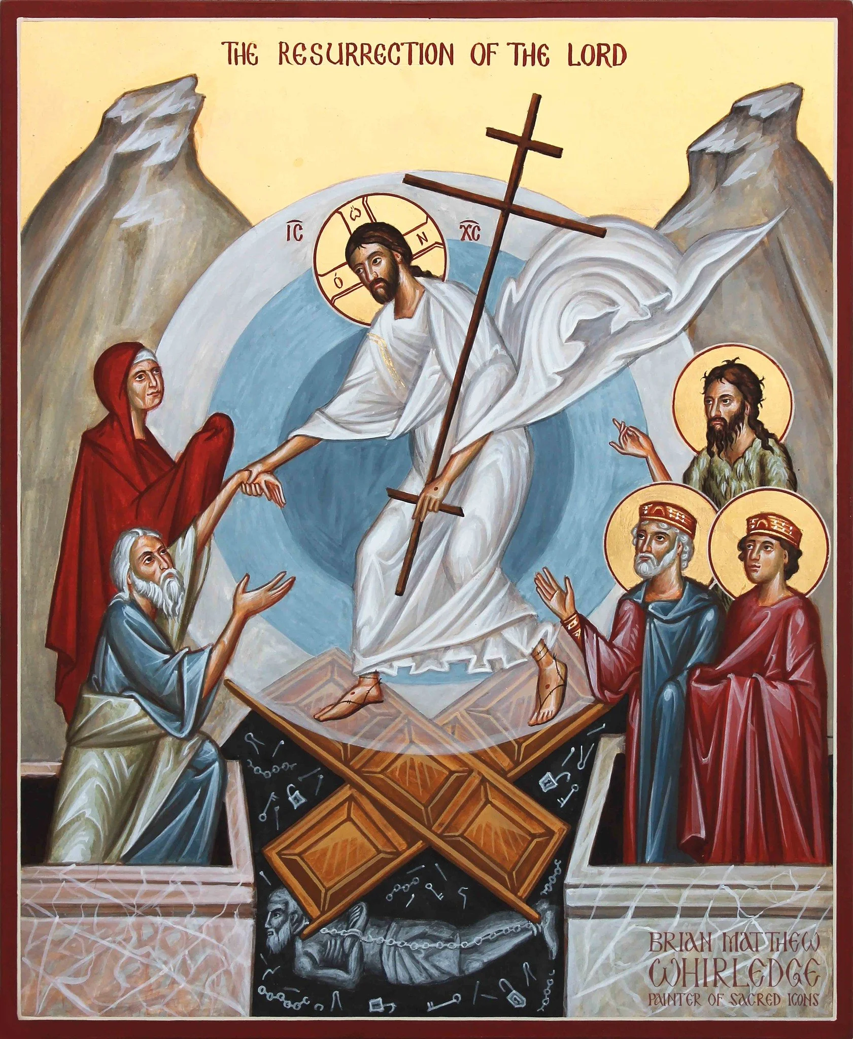 Christ is risen! Truly He is risen!
.
Christ is risen from the dead, trampling down death by death, and upon those in the tombs bestowing life!
.
O Death, where is your sting? O Hell, where is your victory? Christ is risen, and you are overthrown. Ch