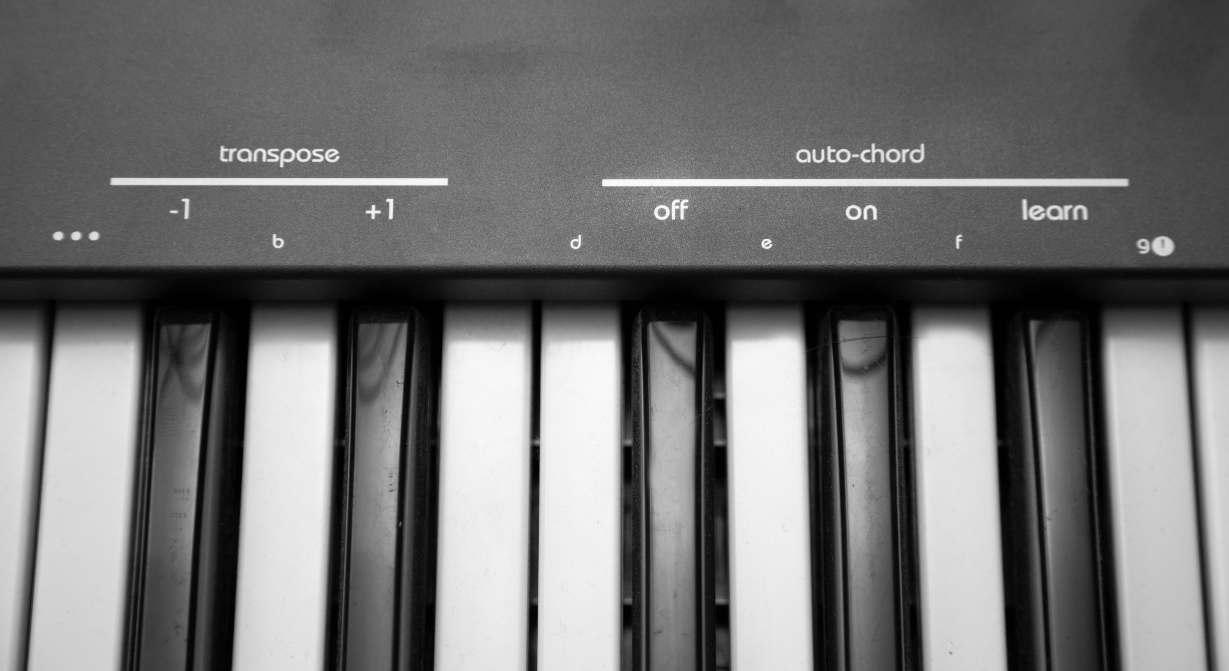  transpose and auto-chord controls 