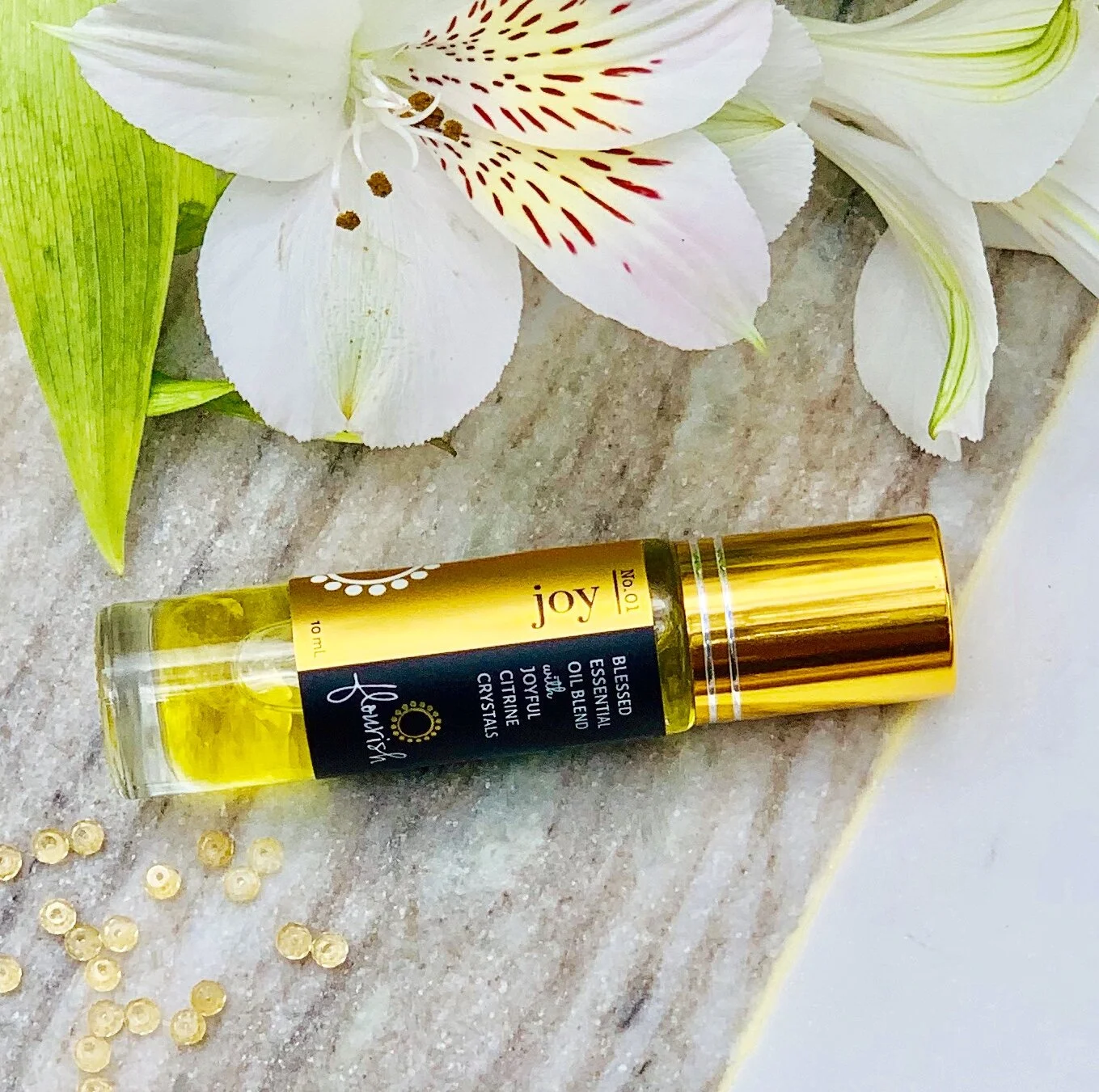 Joy Essential Oil Blend with Citrine Quartz