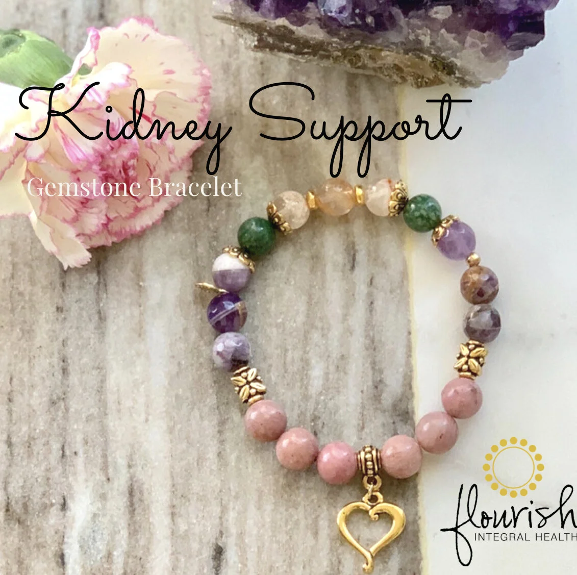 Kidney Support Mala Bracelet