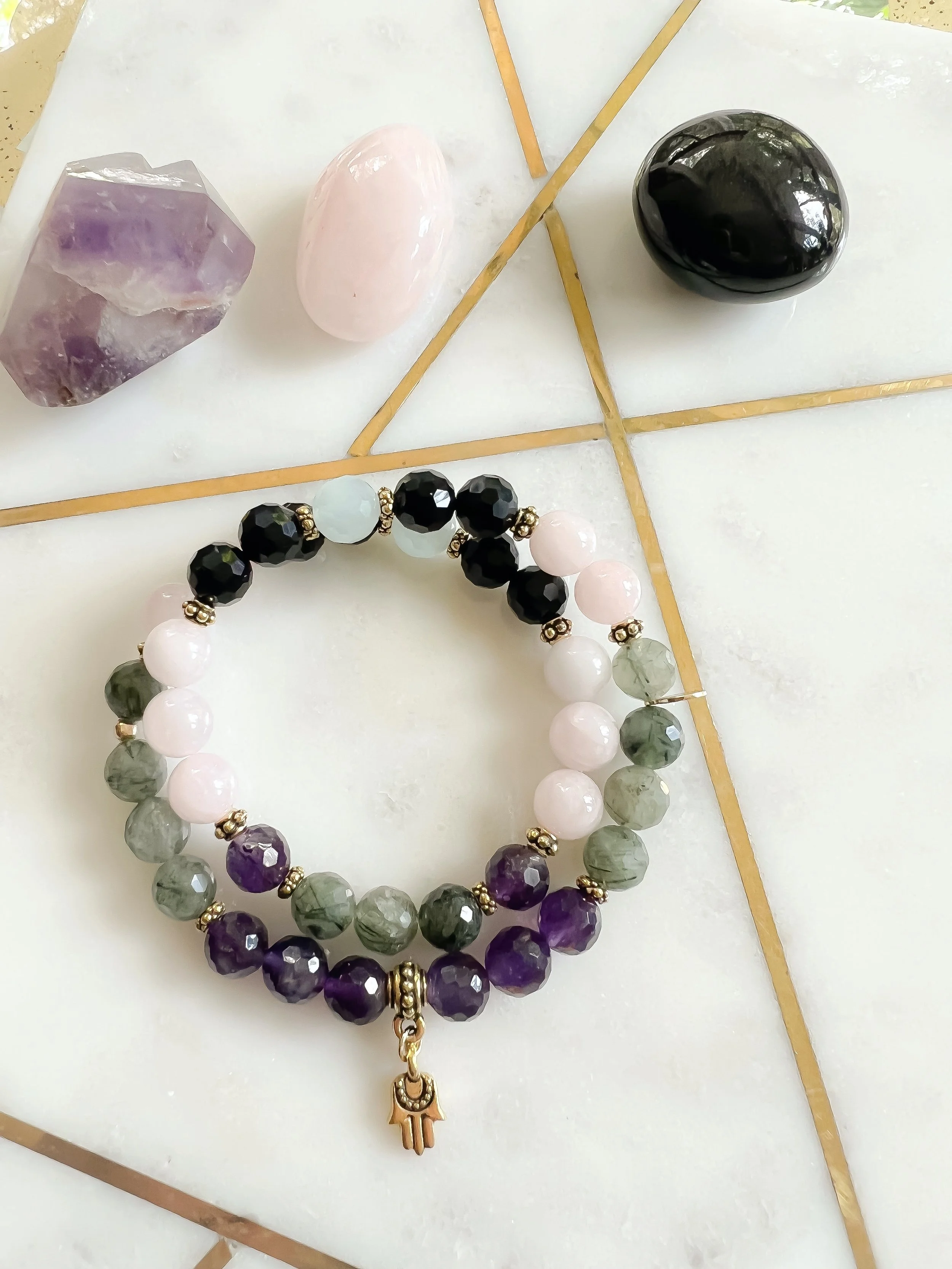 Positive and Strong Mala Wrap Bracelet