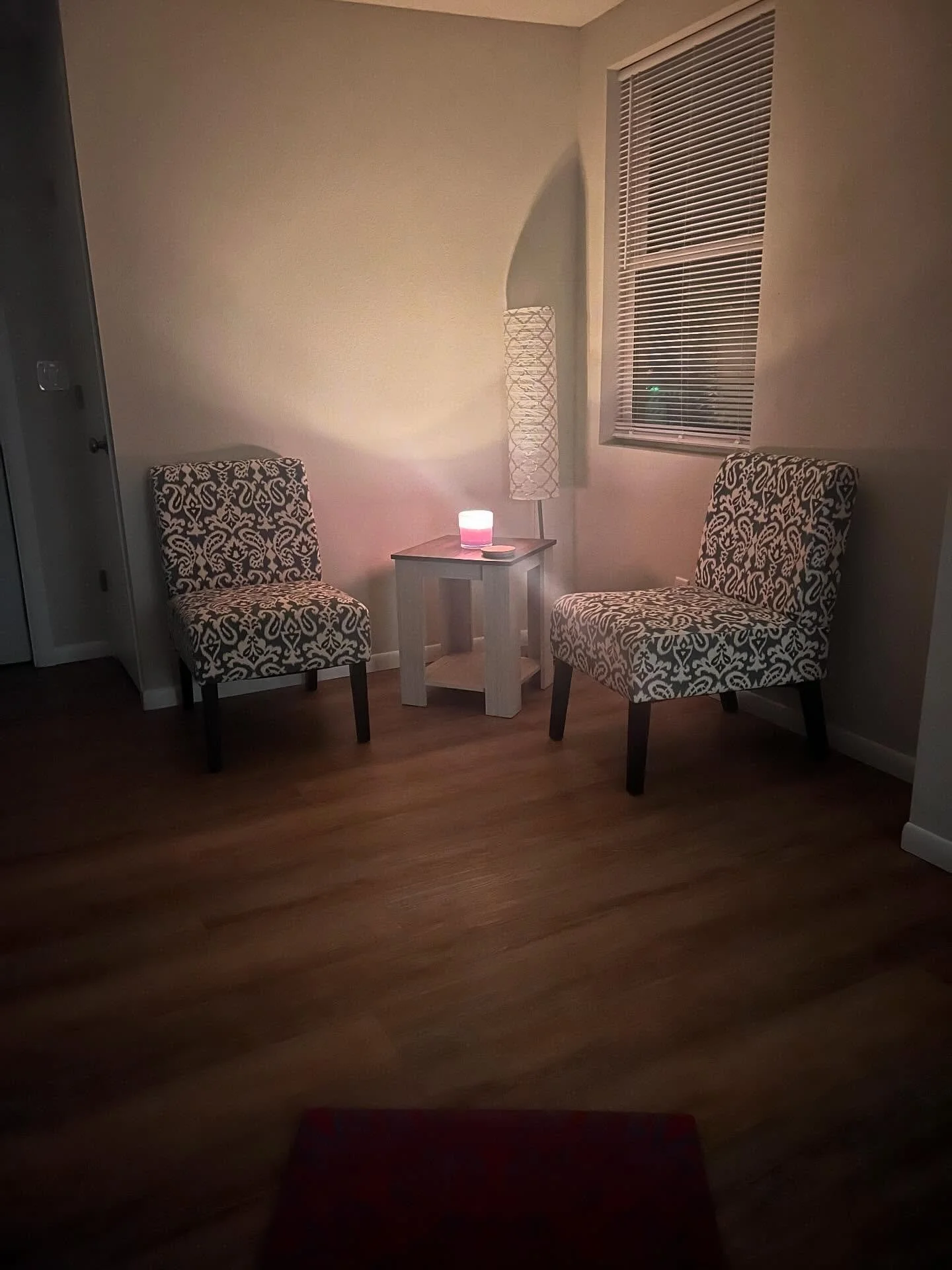 My most memorable October yoga view: 

It&rsquo;s a Saturday in Champaign before 6 a.m. My dad is on my left, doing his mat routine. He rolled up a piece of paper towel and turned on a burner to light the candle. We are up early to workout before goi