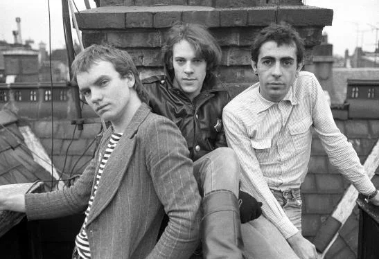 The Police in 1977: Sting, Stewart Copeland, and Henry Padovani