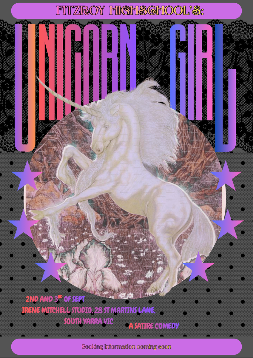 Unicorn girl Fitzroy high poster.png
