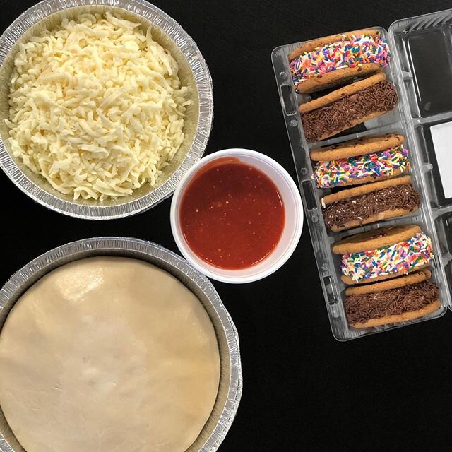 Looking for dinner tonight? Try a &ldquo;make your own pizza&rdquo; kit with some ice cream sandwiches for dessert!