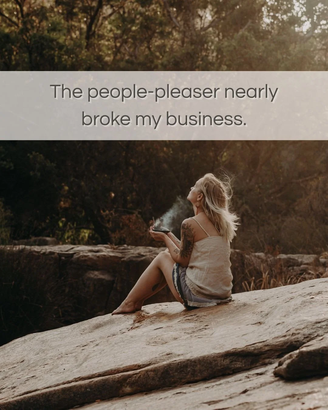 The people-pleaser and over-giver nearly broke my business.⁠
But not anymore.⁠
⁠
I&rsquo;ve spent a lot of my life being nice.⁠
The kind of nice that forgives missed payments.⁠
That runs overtime without charging.⁠
That holds clients longer than prom