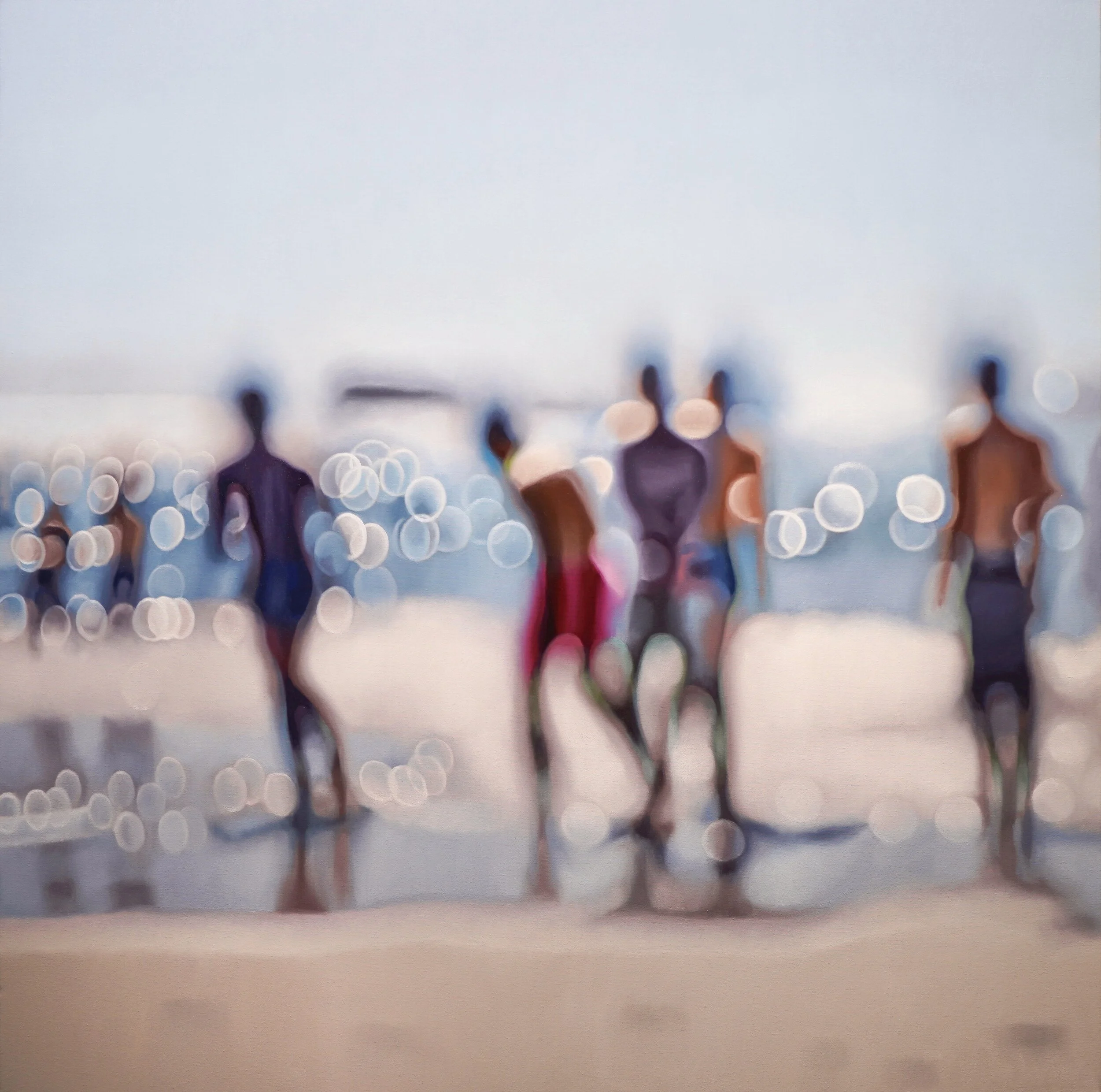 diving in - 1.2m x 1.2m, oil on canvas