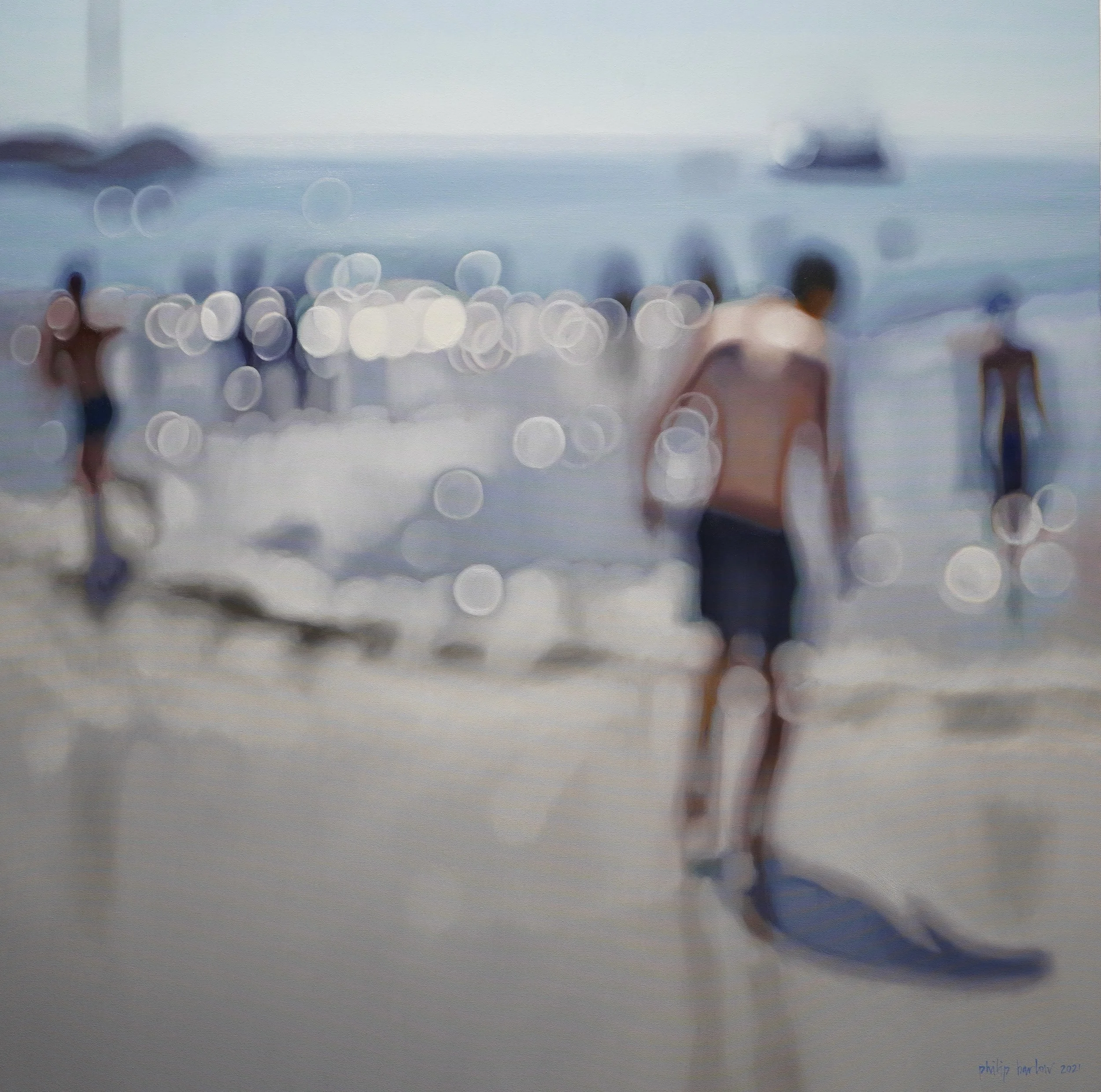 soaked - 1.2m x 1.2m, oil on canvas