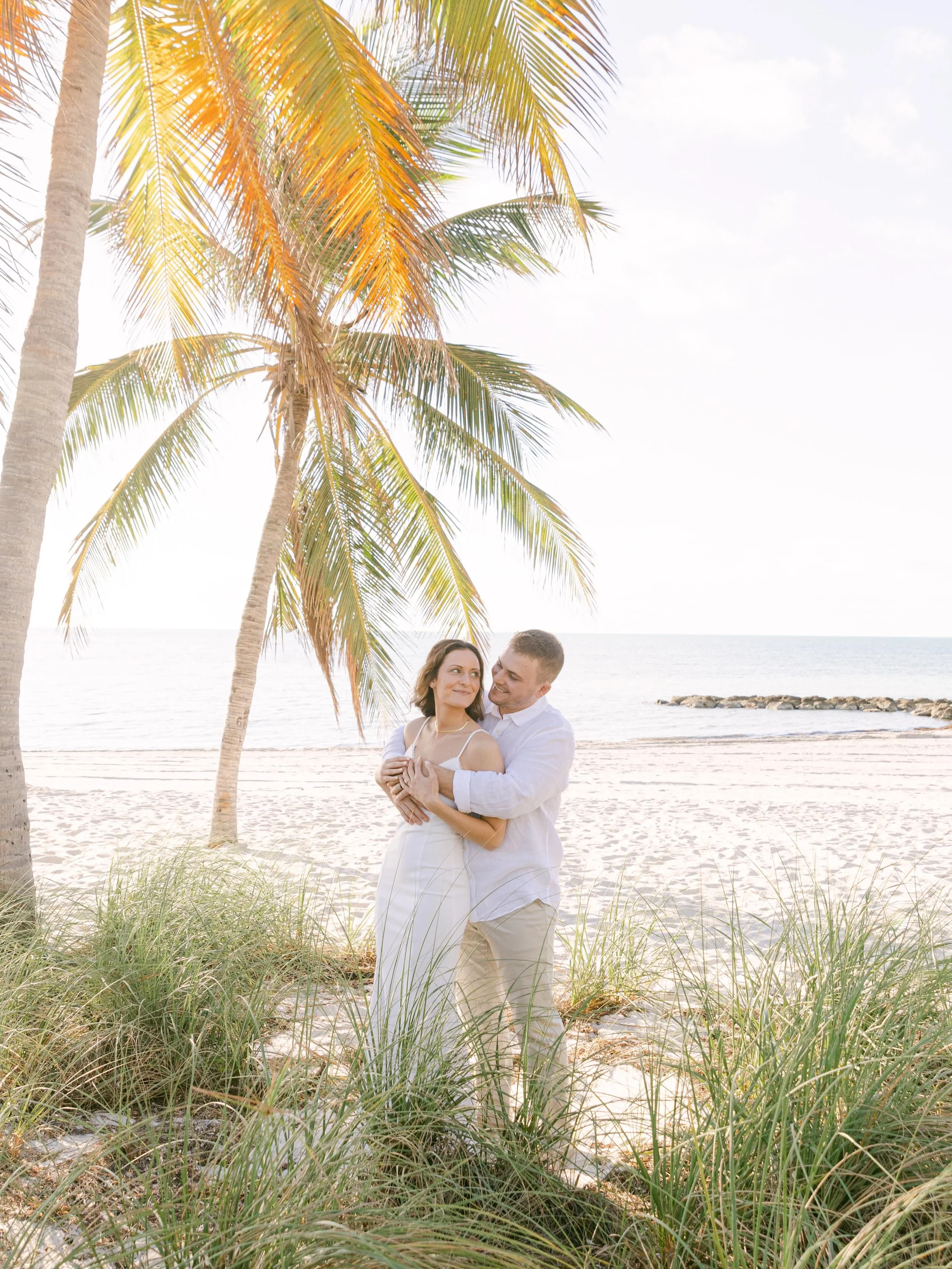 On a secluded beach in Key West, I met B &amp; R an hour and a half before sunset, where they tied the knot with just their officiant and photographer (meee 🥰). Words can&rsquo;t describe how sweet it is to experience love like this through my lens.
