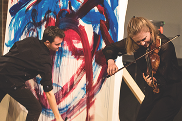 Live Painting and Music: Jérémie Queyras and Charlotte Spruit ~ Wimbledon, London