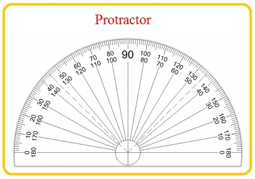 protractor 180 and 380 degrees