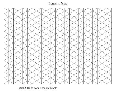free graph paper hexagon isometric engineering printable