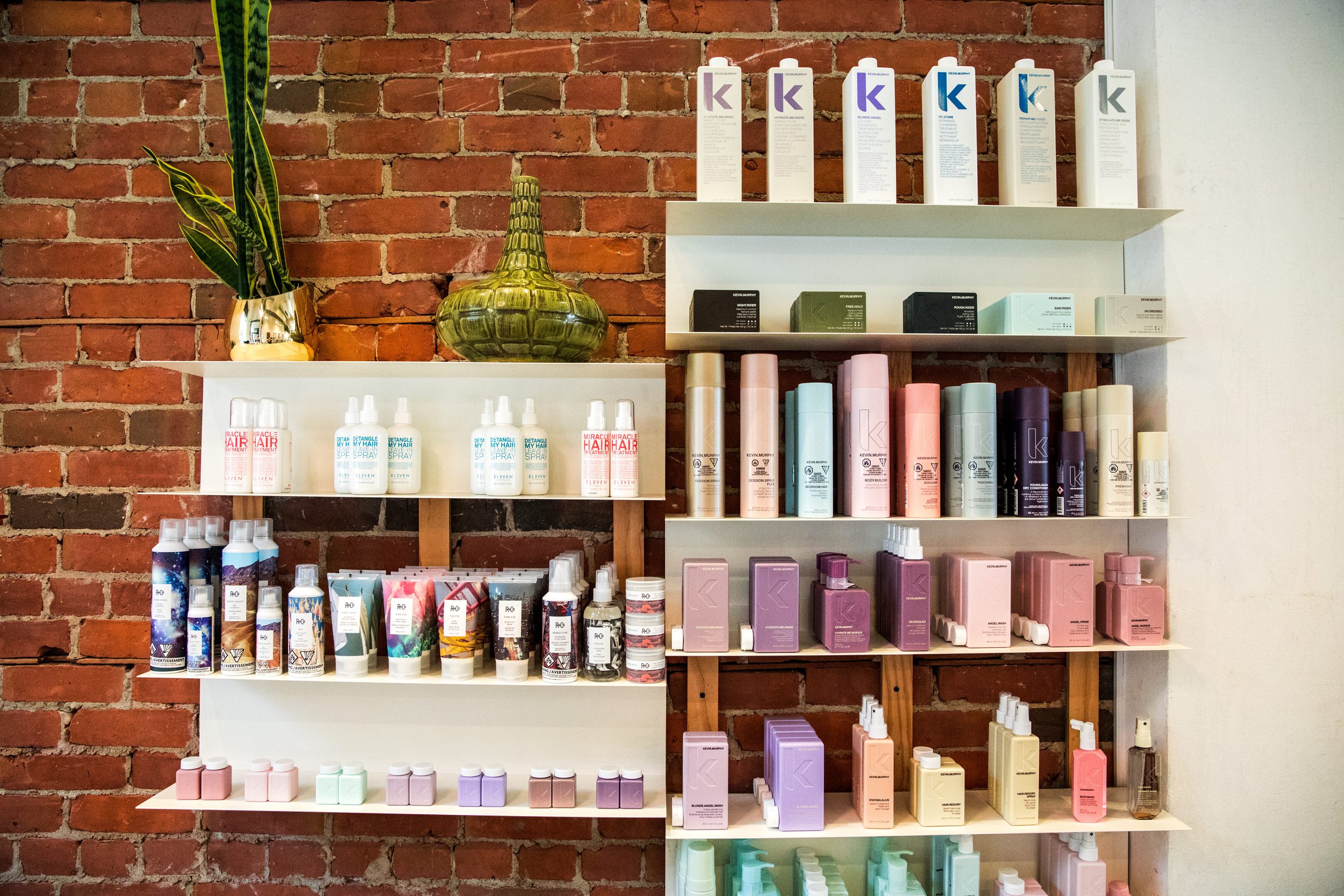 Hair products Kevin Murphy and Eleven sold in Toronto hair salon Lone and Co.
