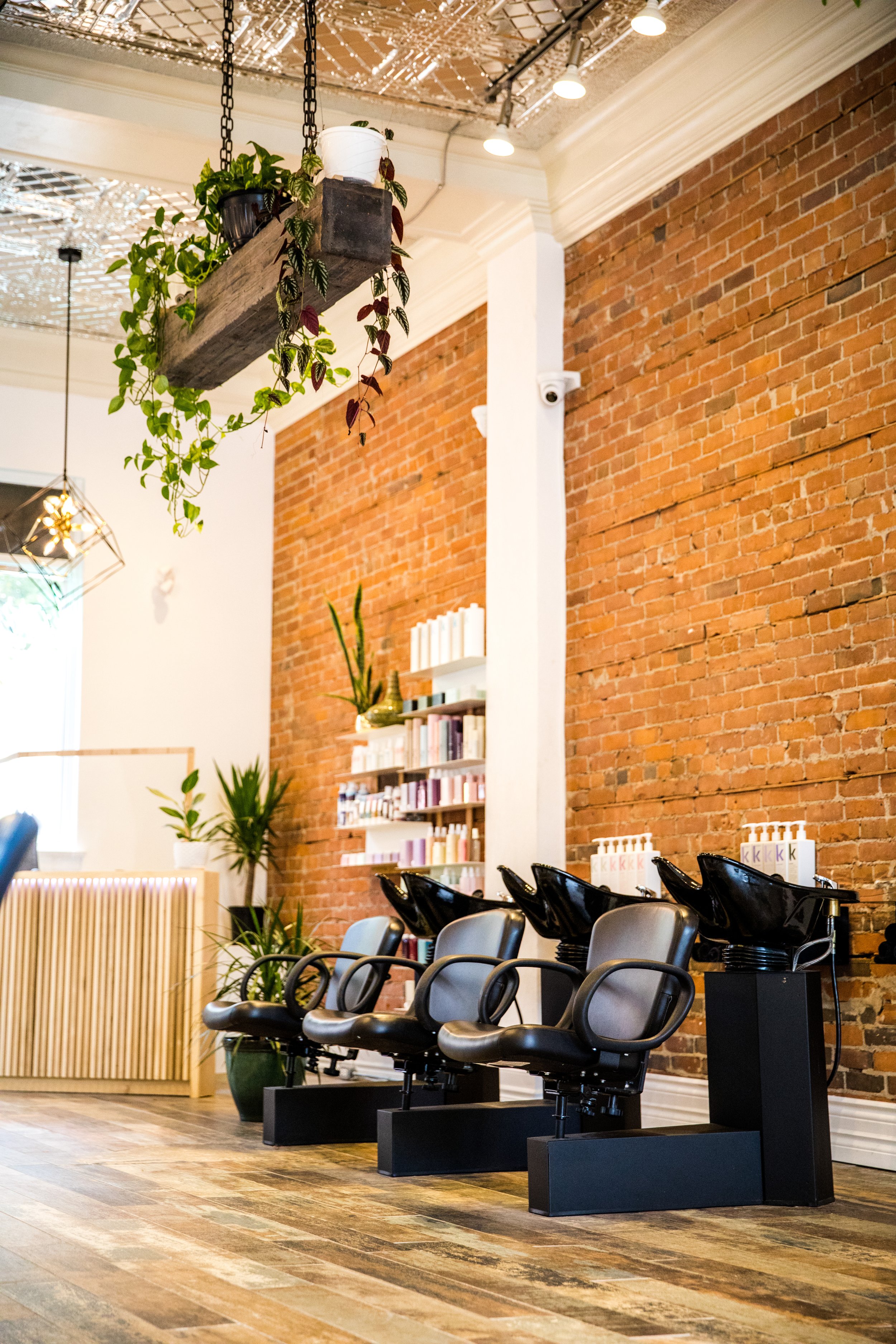 Hair wash basins in modern Toronto salon