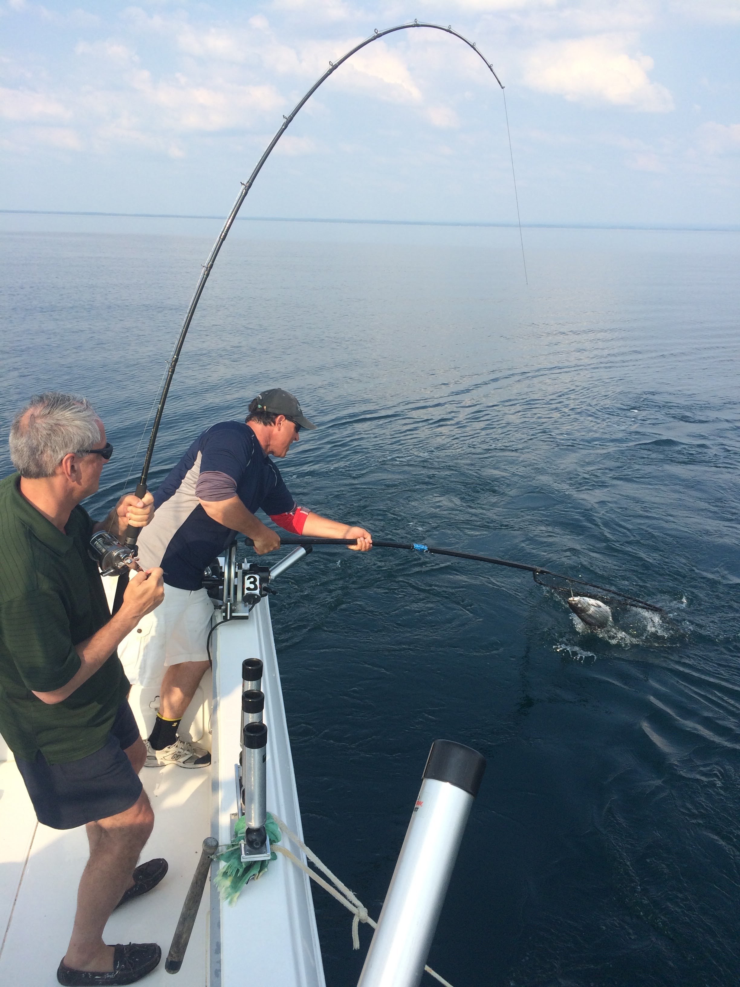 Man catching fish