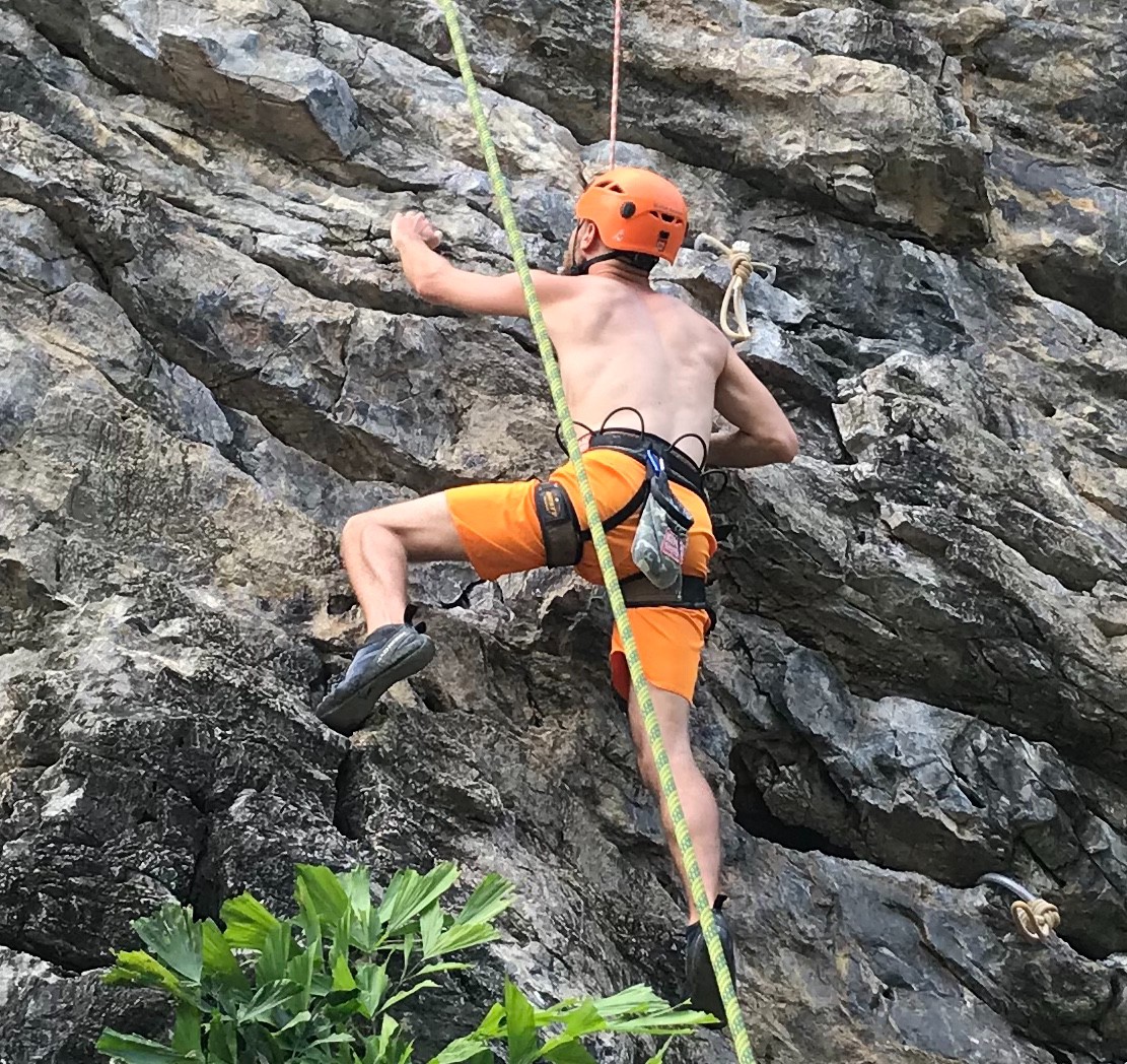 Rockclimbing on Railay Beach, Thailand