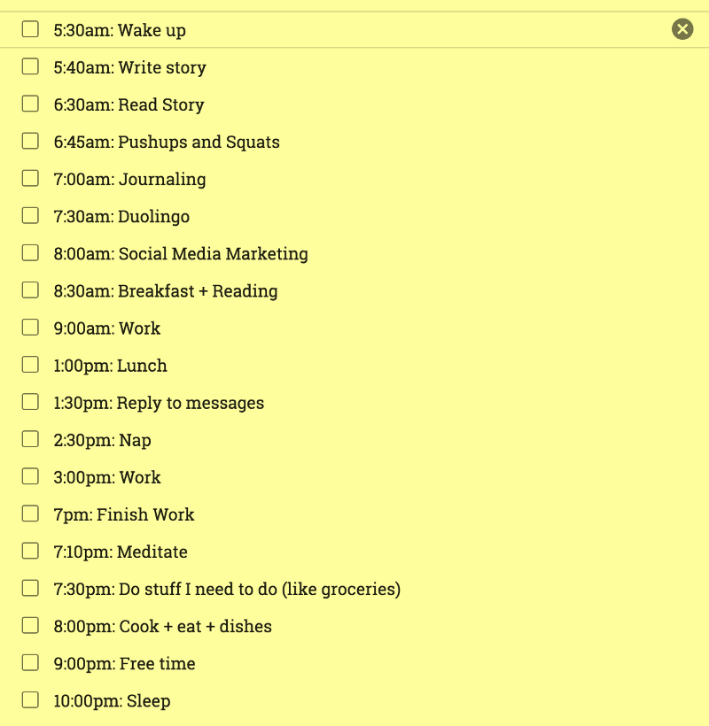 Photo Credit: My crazy daily schedule/routine