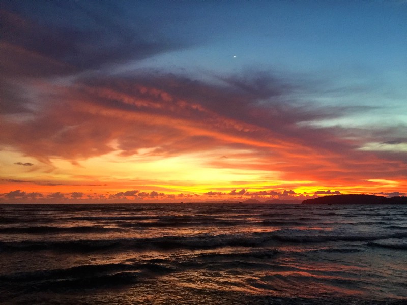 Most incredible sunset I had ever seen. — Ao Nang, Thailand