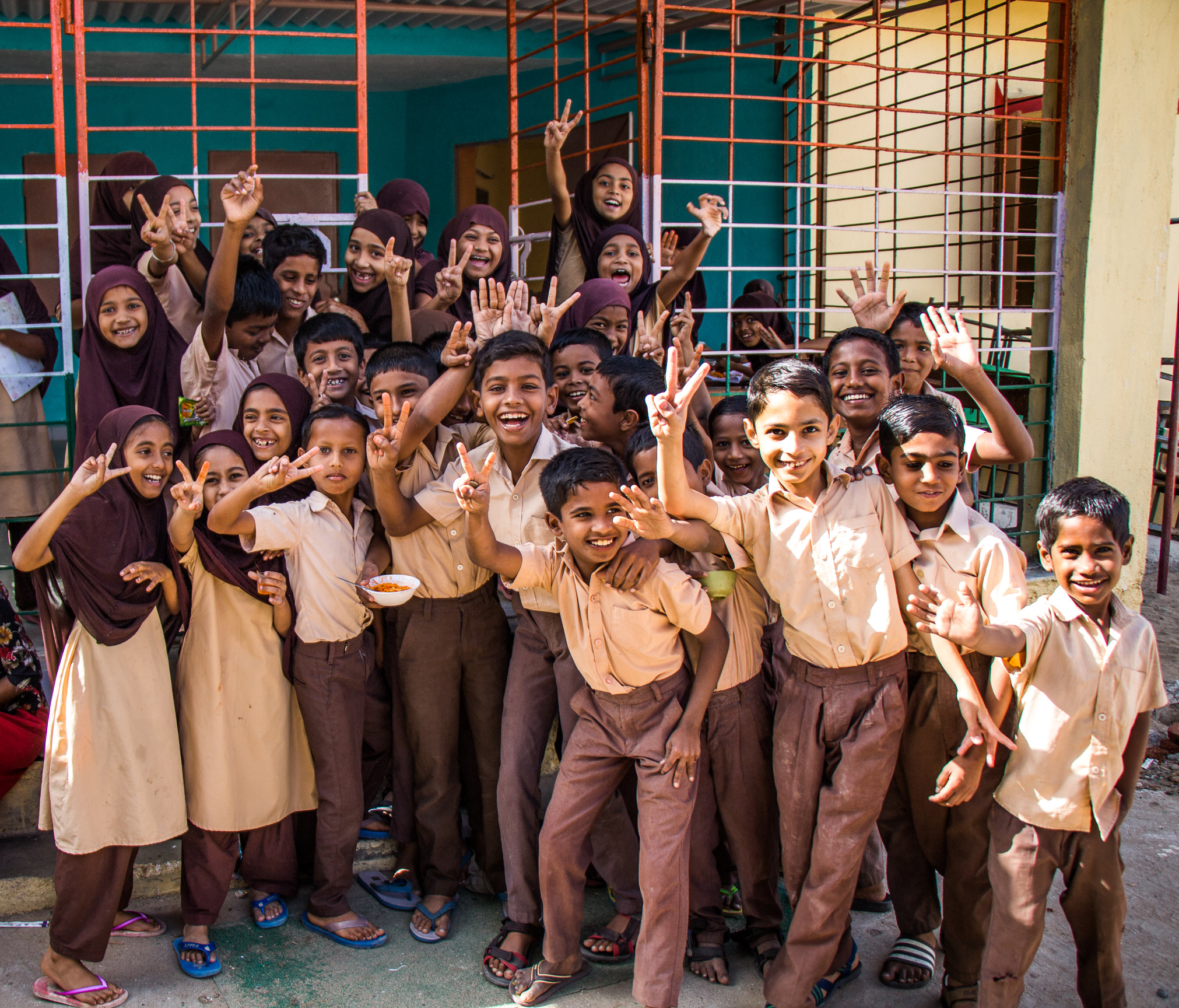 Happy Kids At Z.P Urdu School, India 
