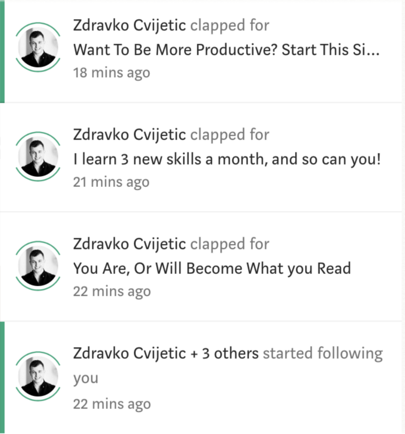  Zdravko Cvijetic clapping for all my stories