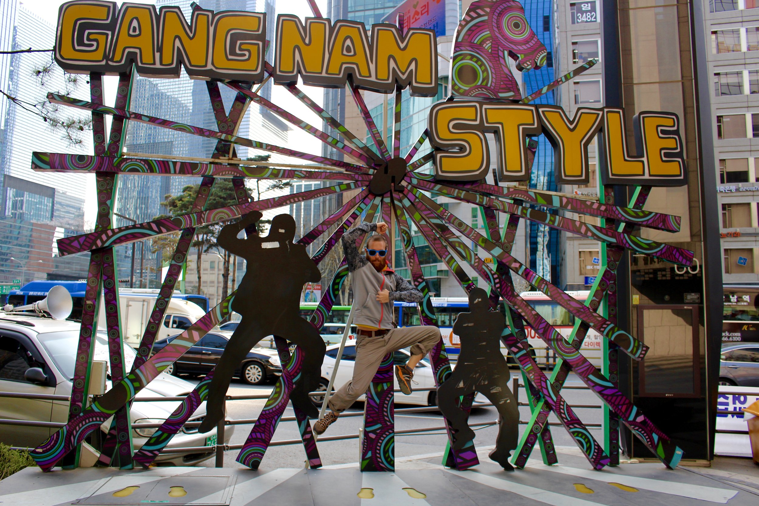 Danny having fun in Gangnam-gu, Seoul, South Korea