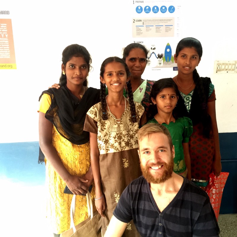 Me with students from the Skill Development Centre where I was helping out.