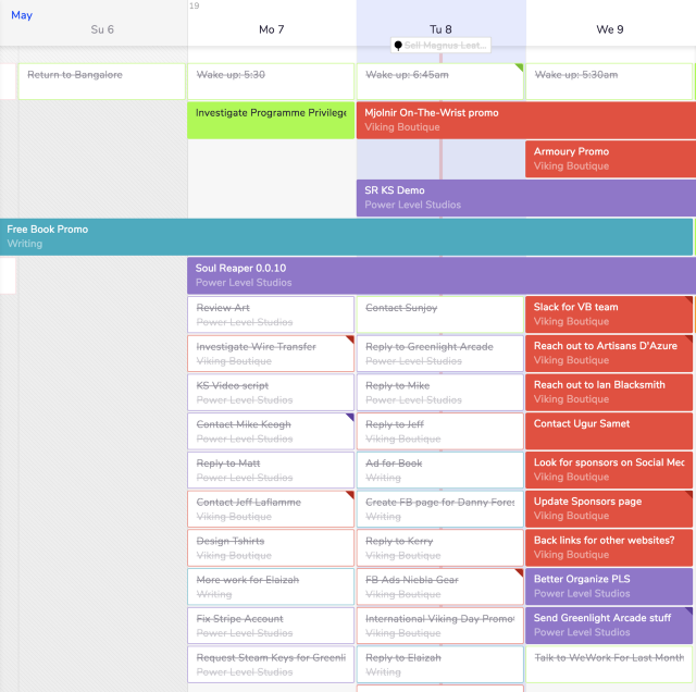 My task list on TeamWeek