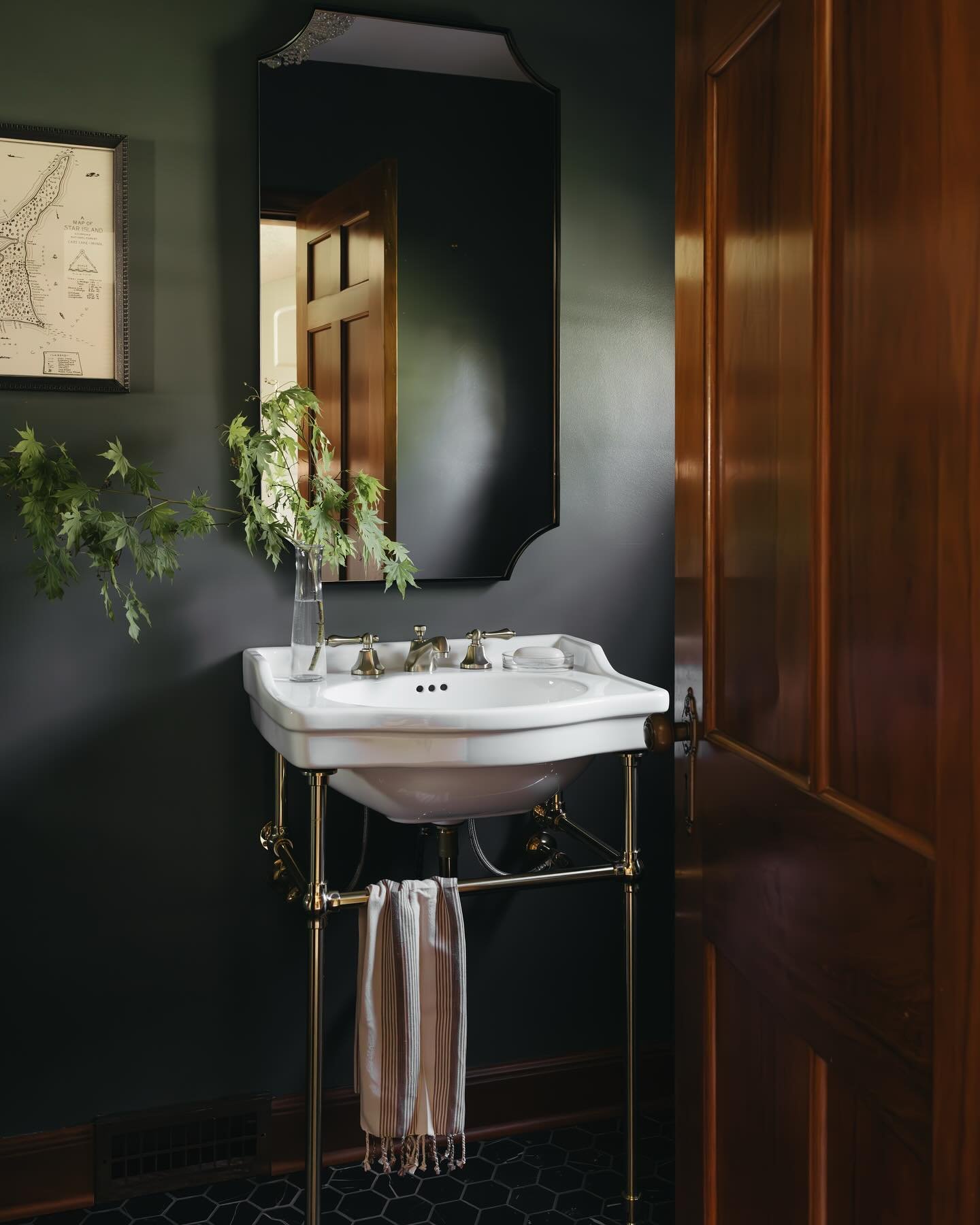 a moody waterbury powder room for a rainy monday 🌧️
/ @morrislareinteriors