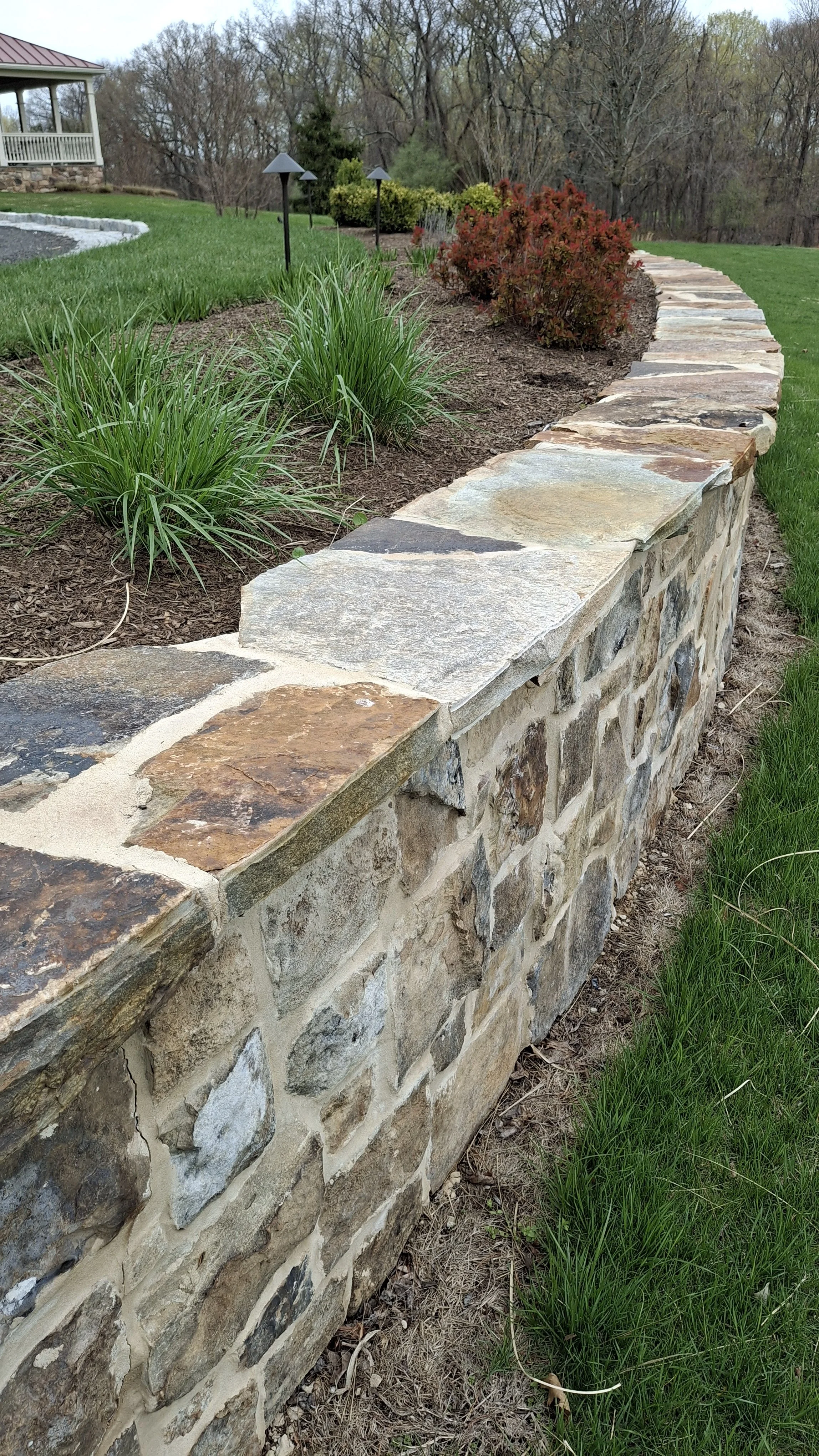 Farmhouse retaining wall