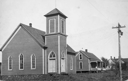 The Rudolph family's First Church and parsonage in Foss, Oklahoma Photo: Paul Rudolph Heritage Foundation