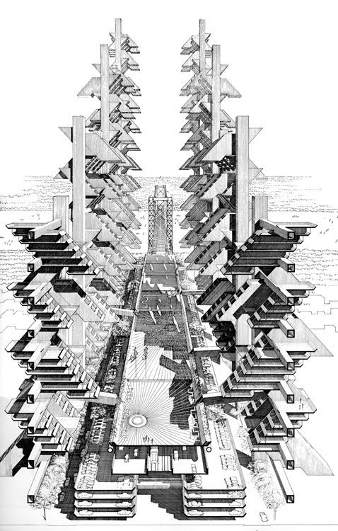 Rudolph’s original section perspective. Image: Paul Rudolph Heritage Foundation